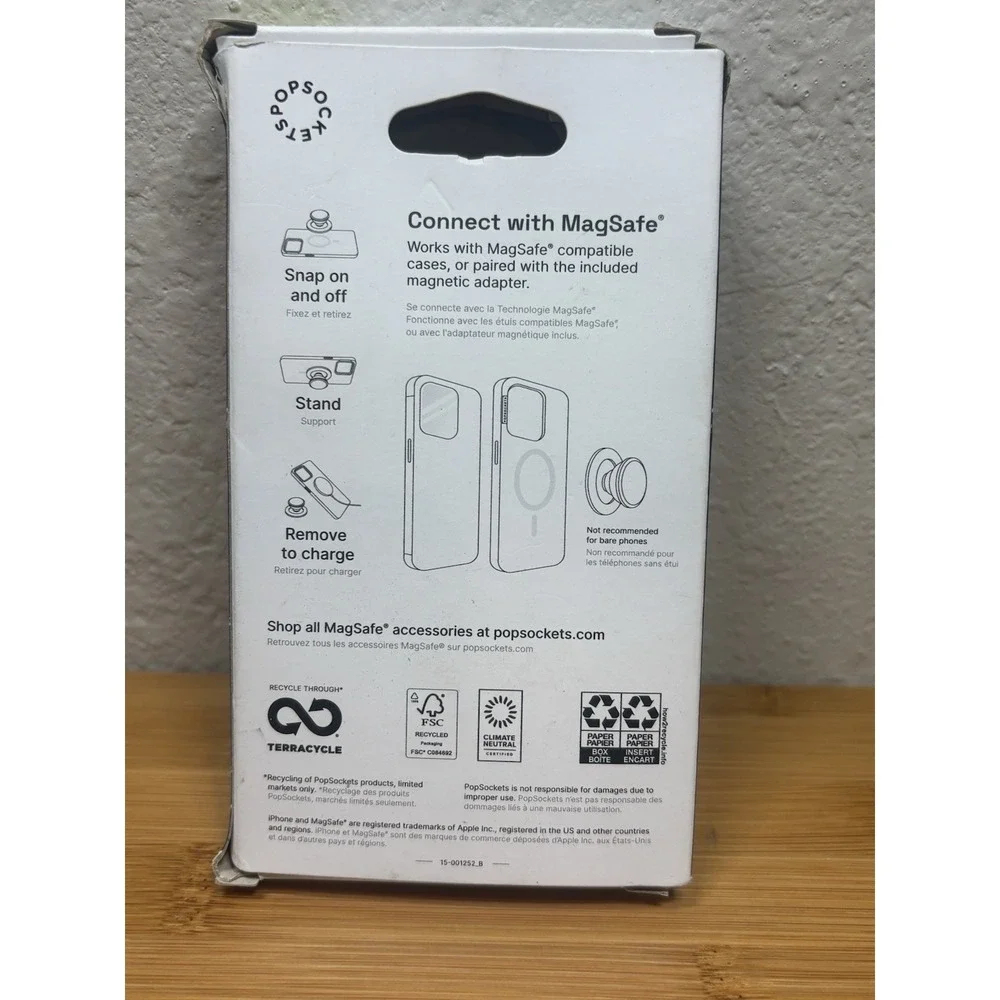 PopSockets Magnetic Phone Grip with MagSafe Magnetic Ring - Enamel Sun Jewel NEW